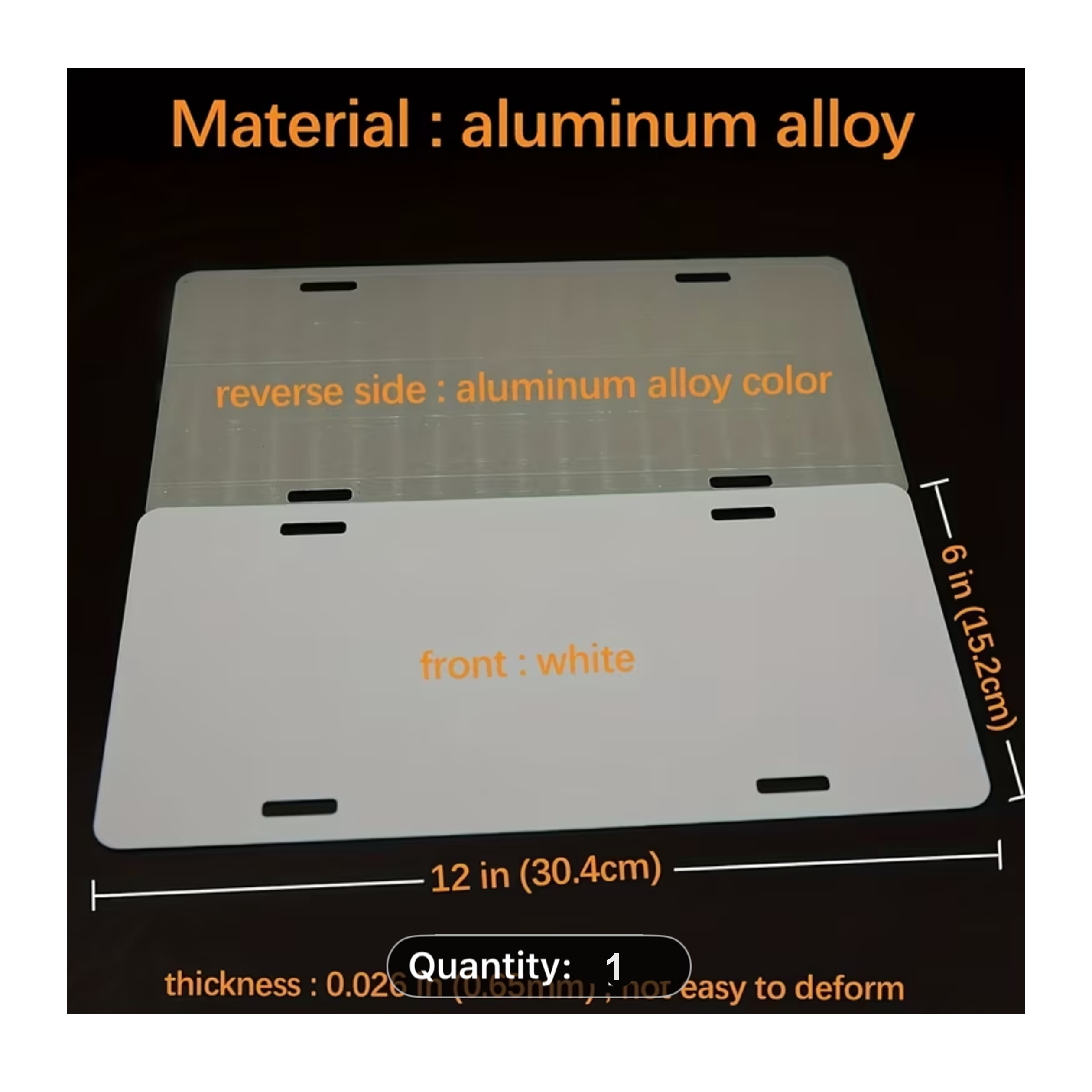 License Plate car front